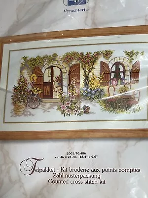 Open Windows Bike & Flowers Counted Cross Stitch Kit By Verachtert Open Pack • $25