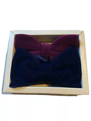 Mens Evening Wear Louis Phillipe Velvet Bow Ties 2 Of In Original Box Beautiful • £8.09