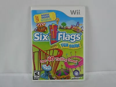 Six Flags Fun Park (Nintendo Wii 2009) CIB W/Manual And Six Flags Ticket Insert • $5.99