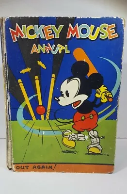 Extremely RARE Mickey Mouse Annual   OUT AGAIN  (Dean & Son 1933) First Edition  • $205.63