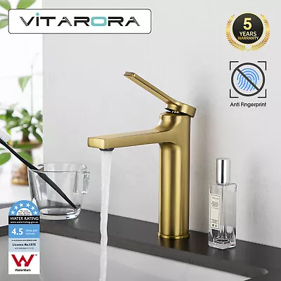 Bathroom Vanity Basin Mixer Tap Counter Top Brass Spout Faucet Black Chrome Gold • $78.32