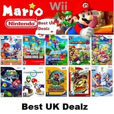 Mario Bundle - Nintendo Wii Games - Fast& Free Dispatch - Galaxy Kart Bros Party • $98.85