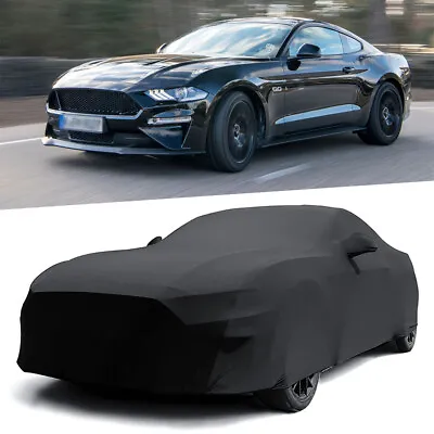 Car Cover Stain Stretch Dust-proof Protection Custom Black For Ford Mustang GT • $154.11