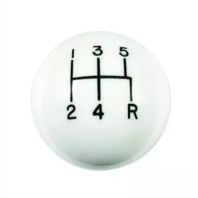 Hurst Shifters Shift Knob Round Plastic White 5-Speed Pattern Manual 1630025 • $48.12