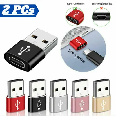 $1.99 • Buy 2 PACK USB C 3.1 Type C Female To USB 3.0 Type A Male Port Converter Adapter Usb