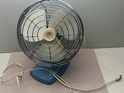 Vintage Adjustable Oscillating Metal Fan With Plastic Blades • $9.07