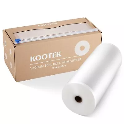 Vacuum Sealer Bags For Food With Cutter Dispenser 11 In X 150 Ft Roll Keeper C • $37.99