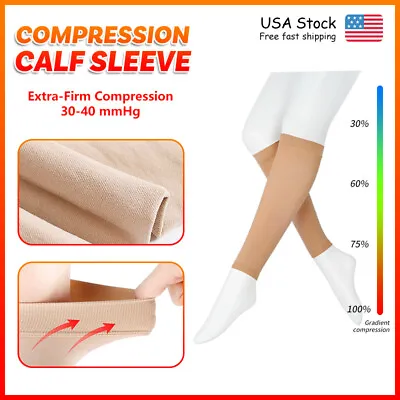 Compression Sleeves Socks DVT MaternityPregnancy Varicose Veins Relief Edema • $18.76