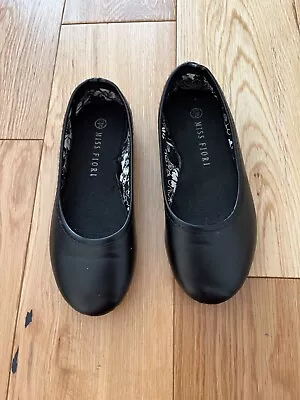 Miss Fiori Girls Billarina Black Shoes Used Size 11 • £5.45