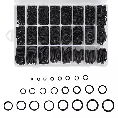 1200Pcs O Ring Kit 24 Sizes O Rings Assortment Rubber O-Ring Sealing Gasket Wash • $14.32