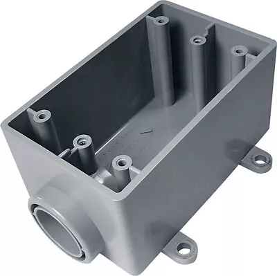 Cantex 5133363U PVC Gray Rectangle 1-Gang Electrical Wall Box 2-3/4 H X 1/2 In. • $10.06