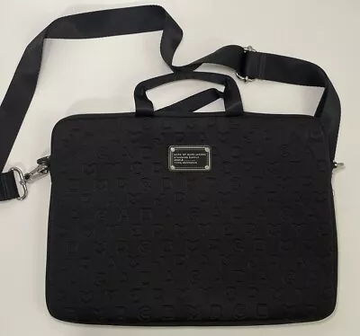 Marc By Marc Jacobs Zip Top Black Neoprene Logo Laptop Luggage Commuter  Bag • $25