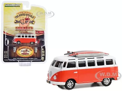 1964 Volkswagen Samba Bus Orange W/surfboards 1/64 Diecast By Greenlight 39120 D • $7.99