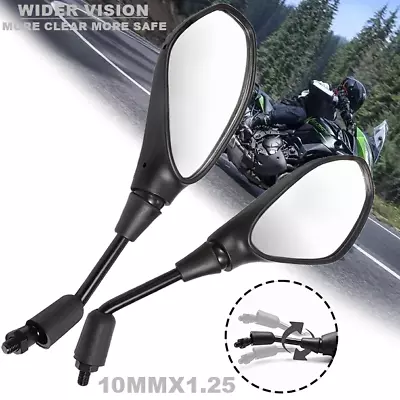 Adjustable Rear View Side Mirrors For KAWASAKI KLR650 2008-2023  ER-6N 2005-2016 • $27.89