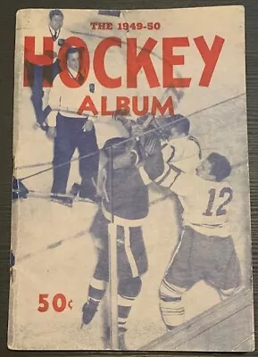 1949-50 Hockey Album Vintage NHL Photos Maple Leaf Gardens Wrestling Advertising • $45