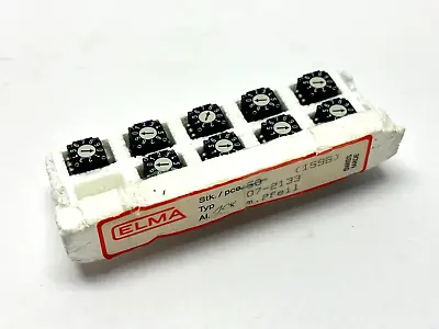 Elma 07-2133 Rotary Switch 07 VERTICAL Shorting BCD Coding 10-Position LOT OF 9 • $67.49
