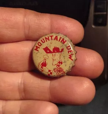 Vintage Mountain Dew Hillbilly Cork Soda Bottle Cap With S.C. Tax Stamp Used • $14.99