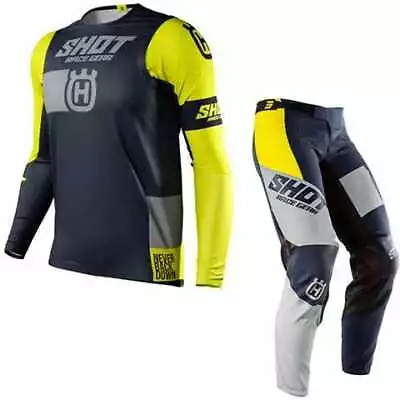 Shot Aerolite LE Husqvarna MX Gear Kit Jersey/Pants Combo Motocross Racing Set • $157