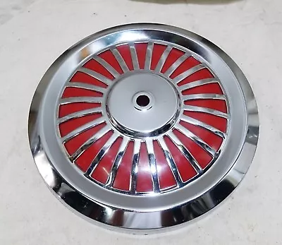 Vespa Super Vbc Vbb 8  Vigano 8  Chrome Spare Wheel Cover  Trim Red Nos • $180