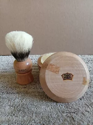 Vintage Rooney Shave Brush And Shaving Soap Badger Bristle Made In England • $32