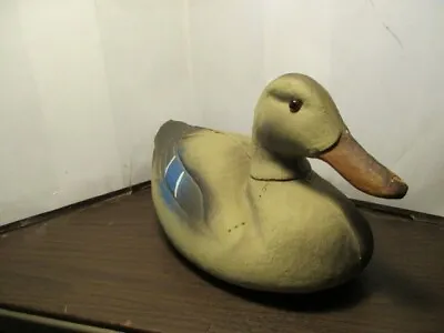 Vintage DUCK DECOY Animal Trap Co VICTOR VERI-LITE Paper Mache Mallard Lititz PA • $13.59