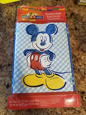 Mickey Mouse Decorative Wall Border Pre-Pasted Mickeys Stuff For Kids 5 Yards • $9.99