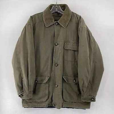 Vintage Totes Men's Lined Canvas Button-Up Jacket Size S 90's Corduroy Collar • $24.99