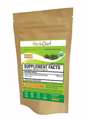 £1.97 • Buy ORGANIC Moringa Oleifera Leaf Powder RAW Superfood Multi Vitamin PURE Supplement
