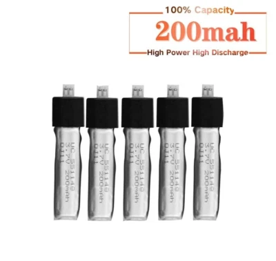$23.99 • Buy 5PCS 3.7V RC Helicopter WLtoys V911  200mAh 20C Upgraded USB Battery Parts V911