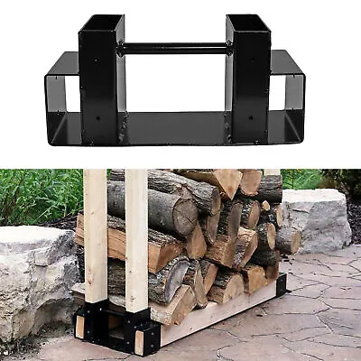 Cast Iron Log Basket Holder Fireplace Fireside Wood Coal Storage Accessory Black • £19.89