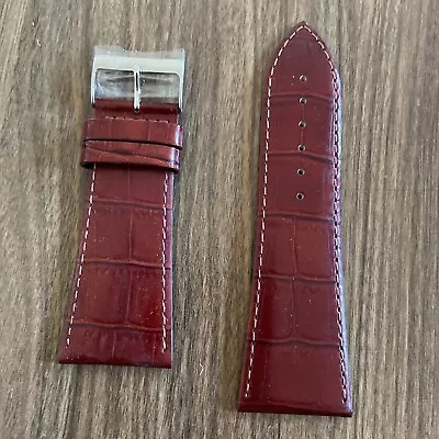 New Authentic Vabene Leather 30mm Red Strap With Buckle 115/75 • $45