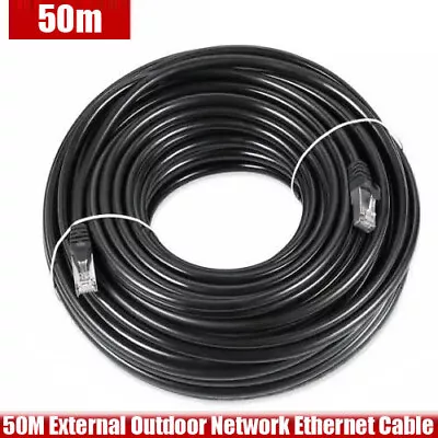£8.89 • Buy 50M External Outdoor Network Ethernet Cable Cat5e LAN PC Router Lead Modem RJ45