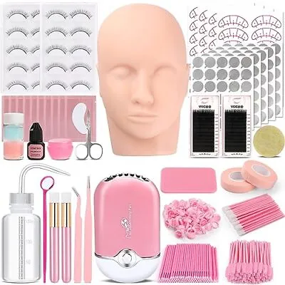 Beginners Eyelash Extension Training Kit With Mannequin Head Complete Set (339) • $43.06