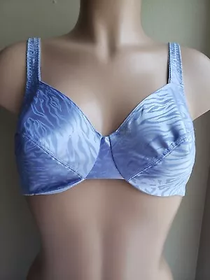 Vintage Vassarette Satin Zebra Print Second Skin Bra 75440 Sz 36C • $24