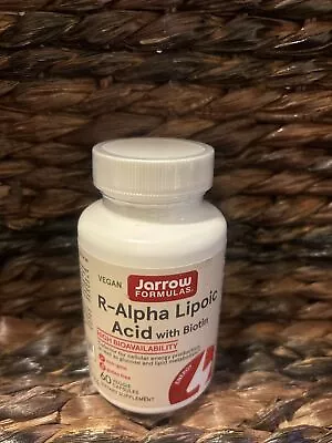 Jarrow Formulas Inc. Vegan R-Alpha Lipoic Acid With Biotin 60 Veg Caps • $12.99