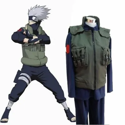 Kakashi Jacket Cosplay Costume Outfits Halloween Carnival Suit Coat Outdoor Men • £32.32