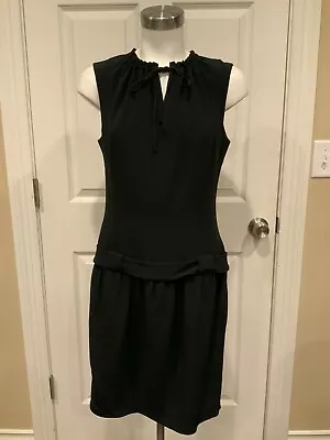 Martin Grant Paris Black Sleeveless DropWaist Sheath Dress Size Large • $81