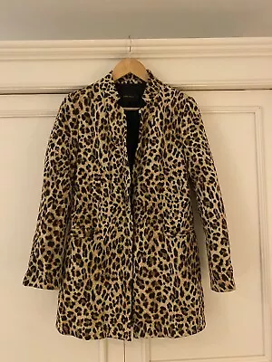 $24.38 • Buy Zara Sold-Out Leopard Print Car Coat, Size M (fits Like UK 8)
