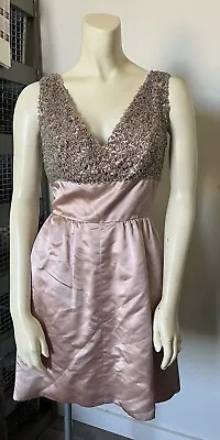 Vtg 1960's Shannon Rodgers For Jerry Silverman Pink Cocktail Dress Beaded • $17.99