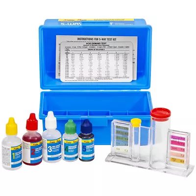 XtremepowerUS 5 Way Swimming Pool Spa Water Chemical Test Kit CHLORINE BROMINE • $18