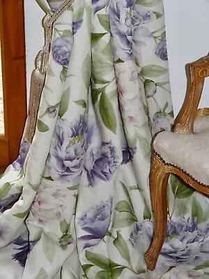 Zoffany Interlined Curtains Each Panel 74 W 85 D Design Phoebe - Unused (New) • £250