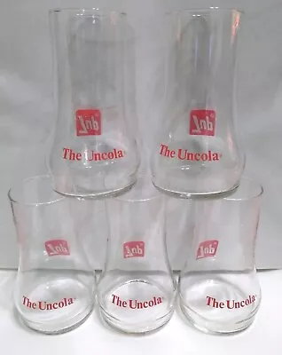 7UP The UnCola--Upside Down Soda Glasses--Set Of 5--Vintage 70's • $20