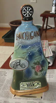 Michigan State Vintage Jim Beam Whiskey Decanter – Empty • $6