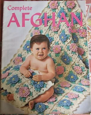 VTG COMPLETE AFGHAN BOOK 29 Patterns Knit Crochet Pillows Skirt Sweater Scarf • $7.99