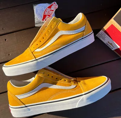 Vans Old Skool Golden Yellow Upper Suede Shoes M8.5/W10 SHIPS NOW! • $47.99