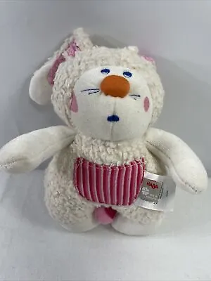 Haba Cream Sherpa Bunny Rabbit Plush Music Pull String Rock A Bye Baby Pink  • $16