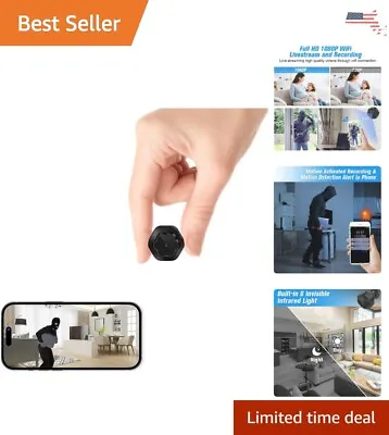 Smallest WiFi HD Spy Hidden Camera - Motion Detection Alert - Night Vision View • $38.92