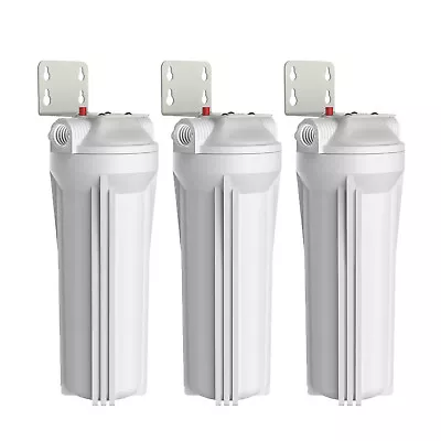 SimPure 3 Pack 10 Inch Whole House Water Filter Housing For 10  X 2.5  Filters • $39.99
