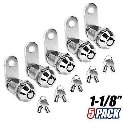 $31.99 • Buy Tool Box, Cabinet, Desk, RV Compartment Tubular Cam Lock 1 1/8  NEW LCW 5 Pack