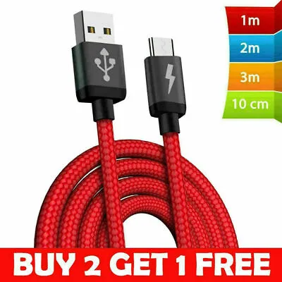 USB To Micro USB Cable Charger Lead For Samsung Galaxy Kindle 1m 2m 3m 5m Long • £2.59